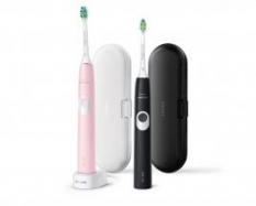 Sonicare ProtectiveClean 4300 Szónikus elektromos fogkefe, dupla csomag, fekete-rózsaszín kép
